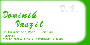 dominik vaszil business card